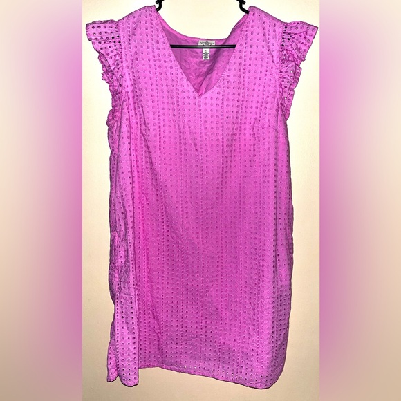 St. John's Bay Pink Eyelet Dress - Picture 1 of 4